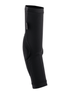 Alpinestars Paragon Plus armbågsskydd, svarta, slip-on-armbågsskydd för mountainbike med ventilerande mesh-ärm och förstärkt vaddering för skydd vid terrängkörning