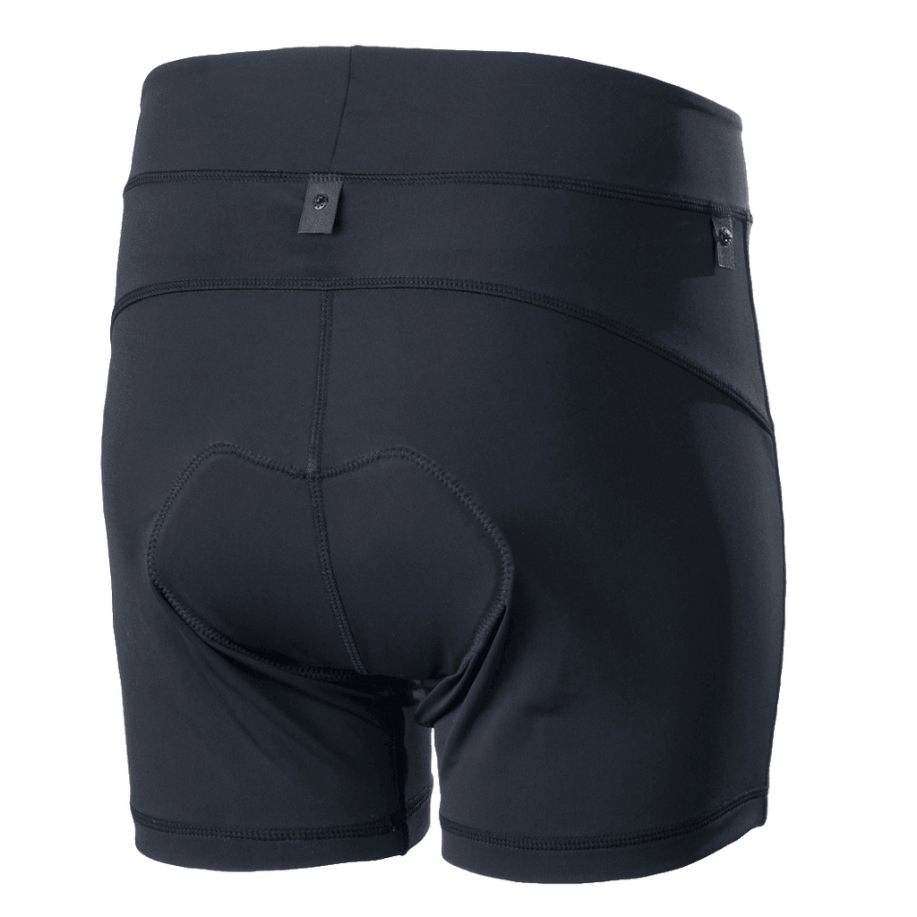 Alpinestars Stella Drop innershorts för dam, svarta, innerbyxa för mountainbike, baksida med integrerad chamois-vaddering och tryckknappar för integration, ergonomisk kompressionspassform för enduro