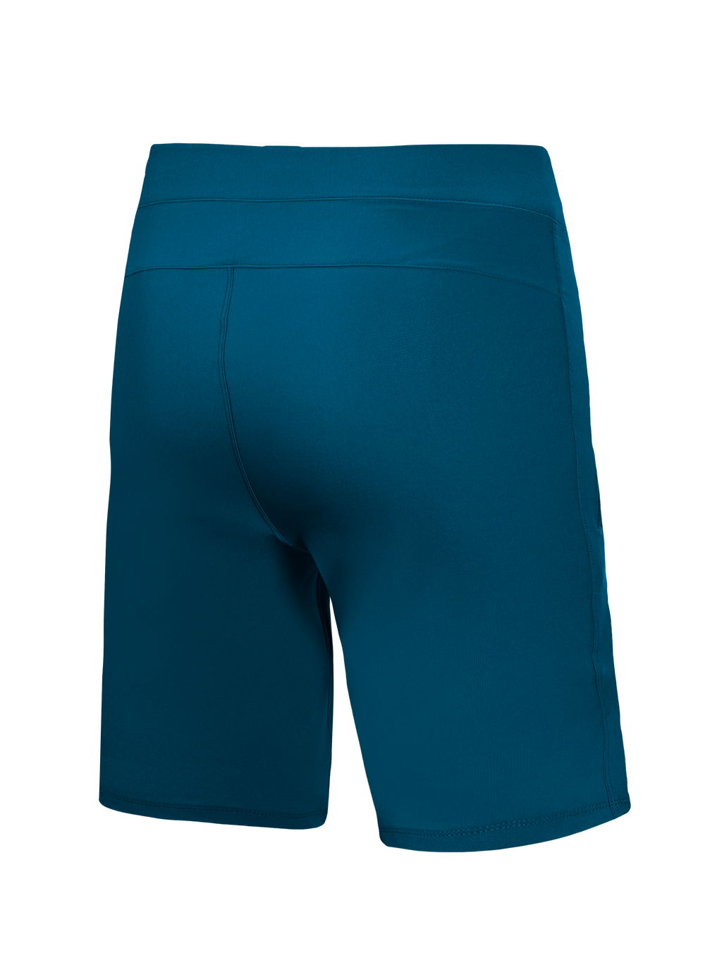 Blågröna Alpinestars A-Dura Ride Liner Shorts sedda bakifrån, slitstarka tekniska MTB-shorts med stretchtyg.