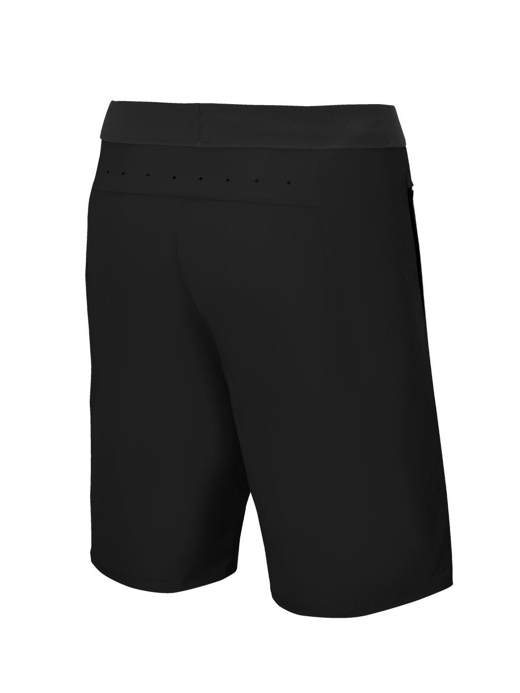 Alpinestars A-Aria Lite Shorts, mountainbikeshorts, svarta, baksida som visar laserperforeringar vid det bakre oket för ventilation, lättviktigt funktionstyg för stigcykling