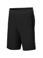 Alpinestars A-Aria Lite Short, mountainbike-shorts, svarta, med ett brett midjeband, sidoficka med dragkedja, laserskurna ventilationshål på innerlåret och vit Astars-logotyp, prestandautrustning för stigcykling