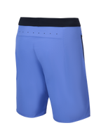 Alpinestars A-Aria Lite Shorts, MTB-shorts, Baja Blue, vy bakifrån med svart midjeband och laserskurna ventilationshål på det bakre oket, prestandapassform för stigcykling