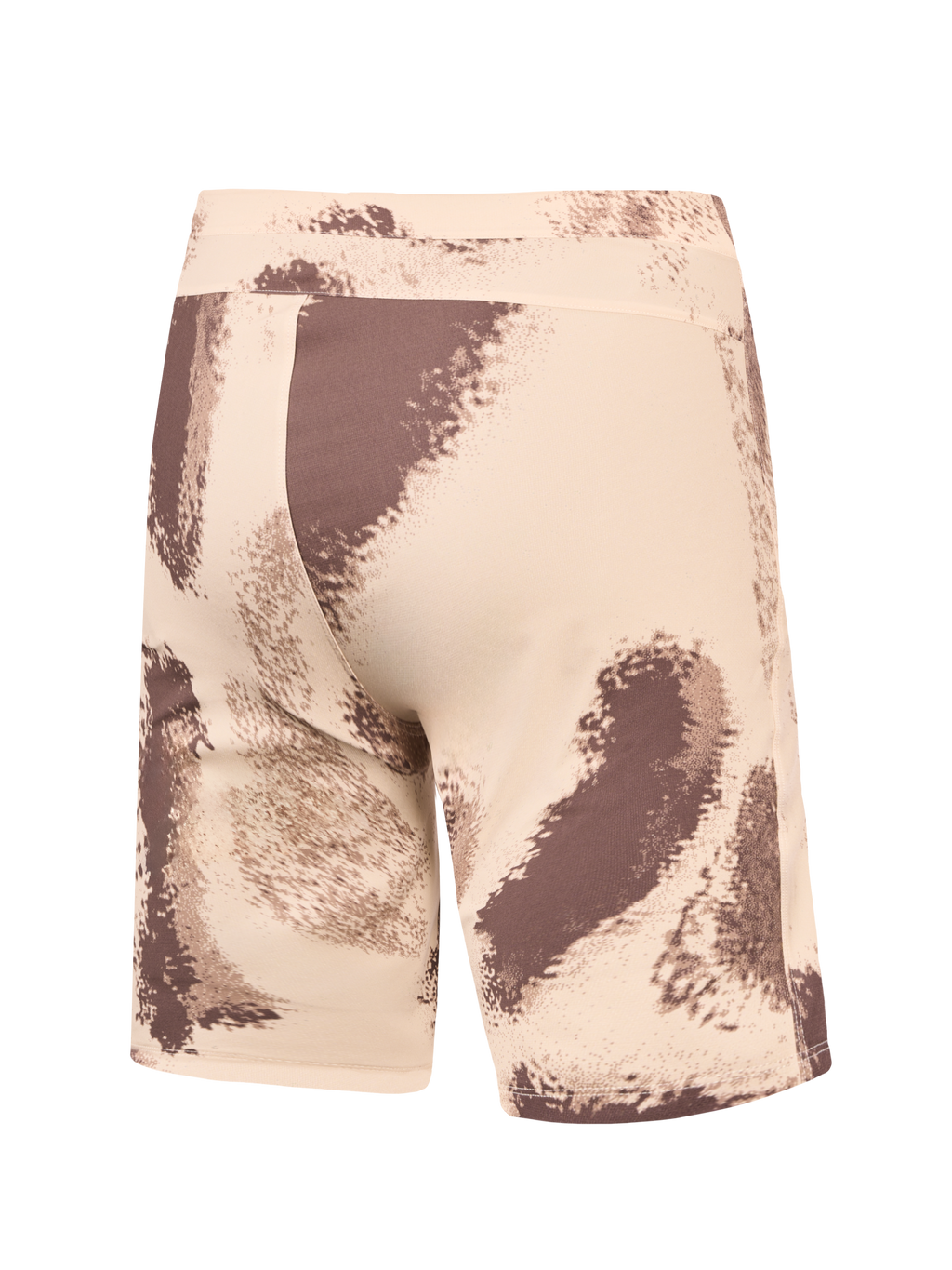 A-Dura Ride Shorts i Sand Camo, baksida av slitstarka mountainbikeshorts med 4-vägs stretchvävt tyg.