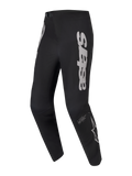 Svarta A-Supra Elite-byxor för MTB med stort grått Astars-ordmärke och slitstarkt stretchmaterial.