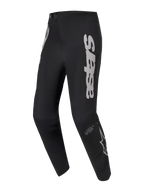 Svarta A-Supra Elite-byxor för MTB med stort grått Astars-ordmärke och slitstarkt stretchmaterial.