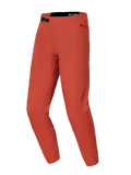 Alpinestars A-Dura Elite Pants, MTB Mountain Biking Pants, Dark Orange, featuring 4-way stretch Cordura fabric, front ratchet waist closure, zippered side pocket, and elasticated ankle cuffs