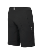 Alpinestars A-Aria Elite Shorts, MTB-shorts, Black Titanium, vy bakifrån/från sidan som visar ficka med dragkedja och vit stjärnlogotyp, prestandapassform för cykling
