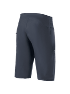 Alpinestars A-Aria Shorts, mountainbikeshorts, svarta, sedda snett bakifrån, ergonomisk prestandapassform, tekniskt 4-vägsstretchmaterial, diskret logotyp på sidan, MTB-cykelkläder