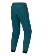 Alpinestars A-Dura byxor, mountainbikebyxor, Dark Pine Green, vy bakifrån, med svarta elastiska muddar, slitstark textilkonstruktion för terrängkörning på MTB-stigar