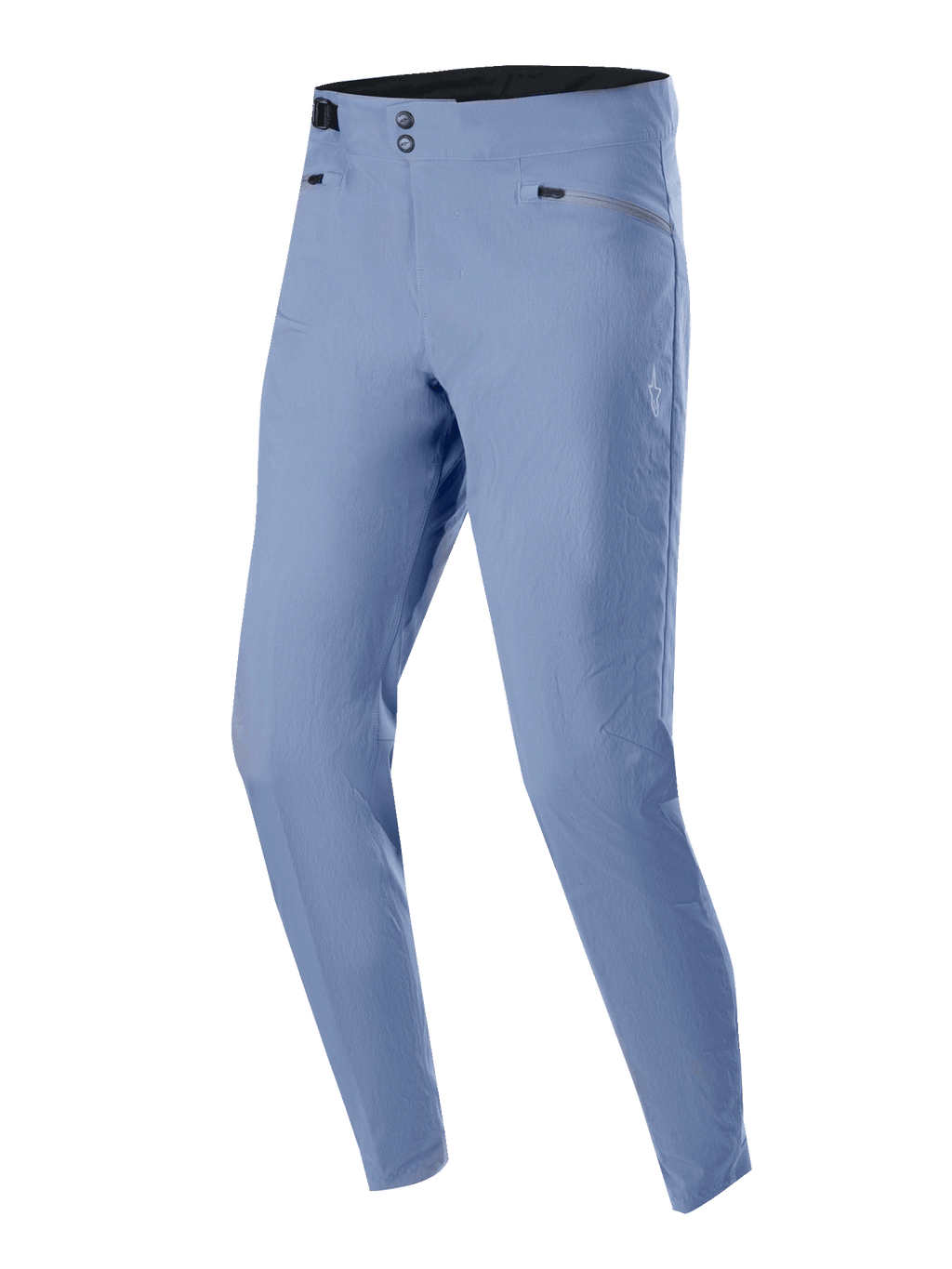 Alpinestars A-Dura byxor, MTB-cykelbyxor, Infinity Blue, med dubbel tryckknappsstängning i midjan och blixtlåsförsedda fickor, lättviktigt 2-vägsstretchtyg, normal passform för terrängprestanda