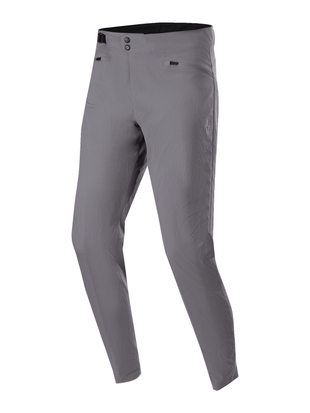 Alpinestars A-Dura Pants, MTB-cykelbyxor, mörkgrå, med dubbel tryckknappsstängning, midjejustering på sidorna och blixtlåsförsedda höftfickor, slitstarkt 2-vägs stretchtyg för mountainbike-cykling