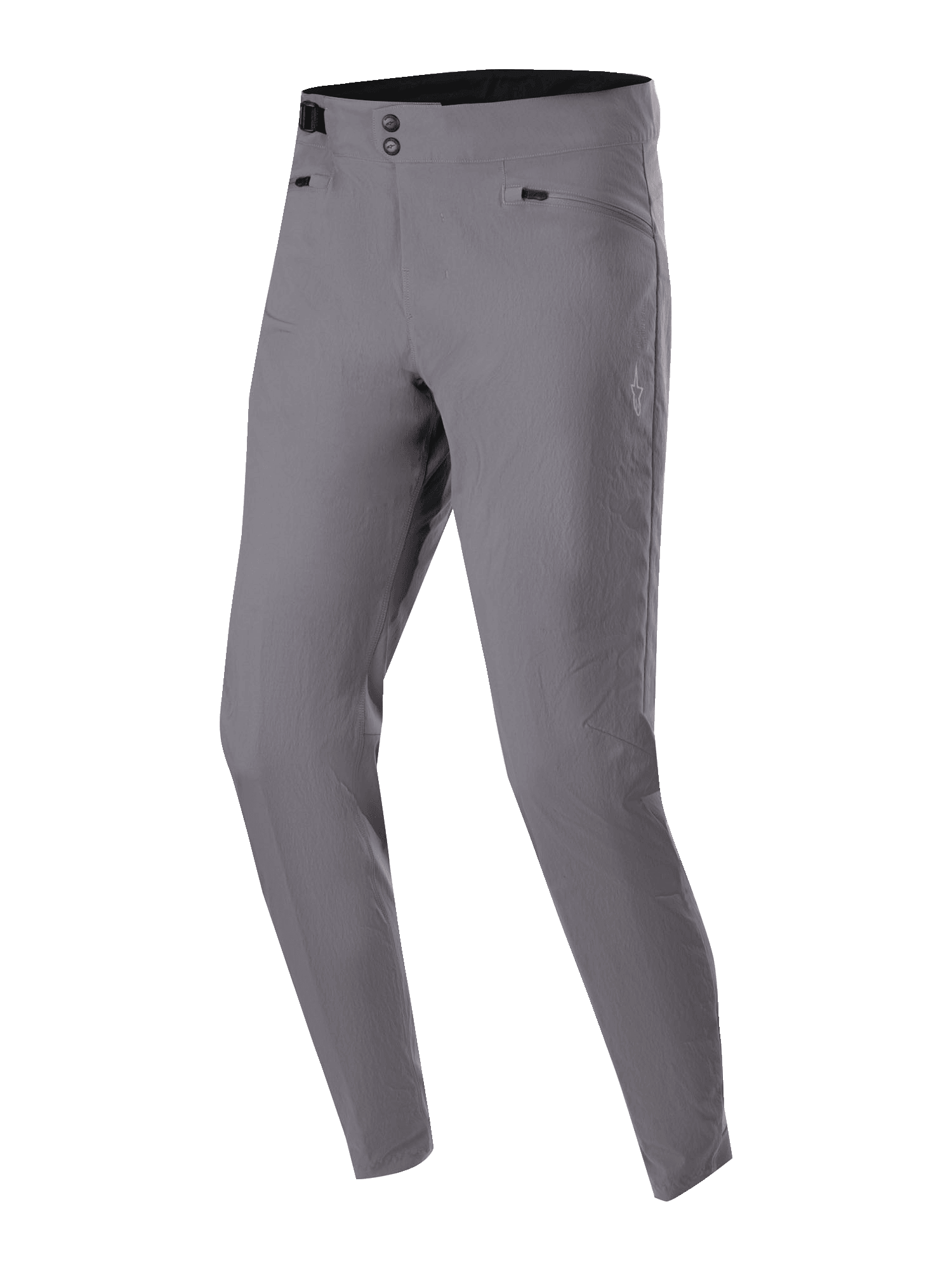 Alpinestars A-Dura Pants, MTB-cykelbyxor, mörkgrå, med dubbel tryckknappsstängning, midjejustering på sidorna och blixtlåsförsedda höftfickor, slitstarkt 2-vägs stretchtyg för mountainbike-cykling