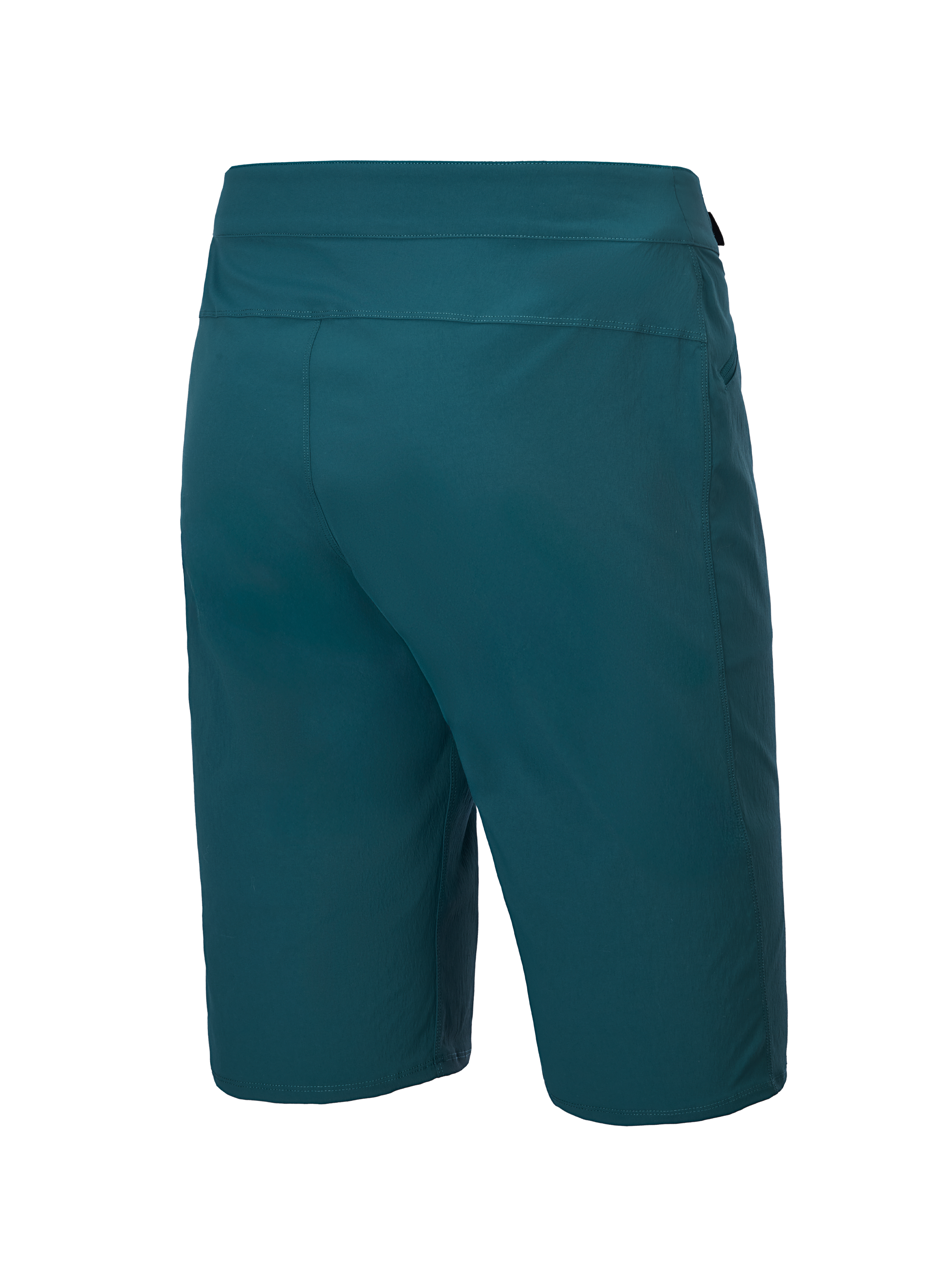 Alpinestars A-Dura Shorts, mountainbikeshorts, Dark Pine, vy bakifrån med en ren design och slitstarkt 2-vägs stretchtyg, normal passform för MTB-cykling