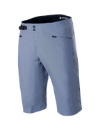 Alpinestars A-Dura Shorts, mountainbike-shorts i Infinity Blue, med dubbel knäppning fram, justerbart svart sidospänne, dragkedjeförsedda fickor och texturerat 2-vägs stretchtyg, tekniska MTB-kläder