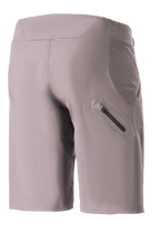 Alpinestars Stella Drop Algorithm Shorts för dam, mountainbikeshorts, Sparrow Gray, baksida med sammanfogad benficka med dragkedja, tekniskt stretchmaterial med passform för kvinnor, designad för trail- och terrängcykling