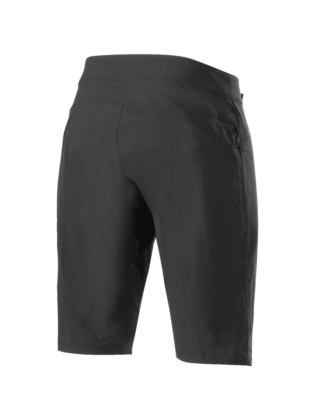 Alpinestars Stella A-Dura shorts för dam, mountainbike-shorts, svarta, baksida som visar slitstarkt tvåvägsstretchtyg och atletisk konstruktion, högpresterande plagg för MTB- och trailcykling