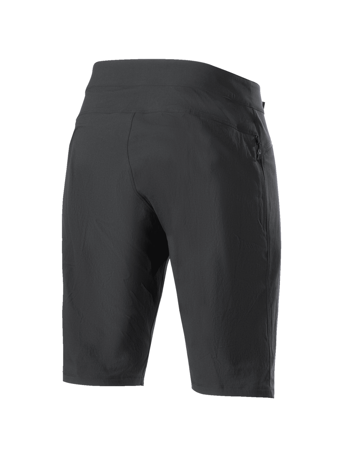Alpinestars Stella A-Dura shorts för dam, mountainbike-shorts, svarta, baksida som visar slitstarkt tvåvägsstretchtyg och atletisk konstruktion, högpresterande plagg för MTB- och trailcykling