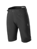Alpinestars Stella A-Dura Shorts, MTB-shorts för damer, svarta, med dubbel tryckknappsstängning och justerbara sidoreglage, dragkedjefickor, knälång teknisk design i slitstarkt 2-vägs stretchmaterial