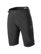 Alpinestars Stella A-Dura Shorts, MTB-shorts för damer, svarta, med dubbel tryckknappsstängning och justerbara sidoreglage, dragkedjefickor, knälång teknisk design i slitstarkt 2-vägs stretchmaterial