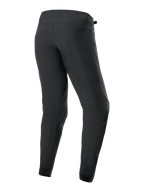 Alpinestars Youth A-Dura-byxor, MTB-cykelbyxor, svarta, vy bakifrån, normal passform med avsmalnande ben och elastiska muddar, slitstarkt textilmaterial med tvåvägsstretch, designade för mountainbike-prestanda