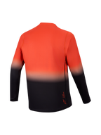 A-Dura ASTARS 2.0 långärmad tröja, baksida med orange och svart färgtoning för högpresterande MTB-cykling.