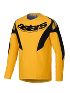 Alpinestars Begränsad Upplaga A-Supra Melt Gold Tröja, långärmad MTB-cykeltröja för herrar, mörk gul, lätt och ventilerad mikroperforerad polyester med stretchpaneler