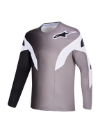 Alpinestars A-Supra Elite Tröja, gråtonad MTB-topp med gradientdesign och mikroperforerat återvunnet tyg.