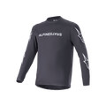 Alpinestars A-Dura Switch långärmad tröja, svart, vit Alpinestars ordmärkeslogotyp på bröstet och stjärnlogotyper på ärmarna, lätt tekniskt material, MTB-cykelkläder