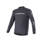 Alpinestars A-Dura Switch långärmad tröja, svart, vit Alpinestars ordmärkeslogotyp på bröstet och stjärnlogotyper på ärmarna, lätt tekniskt material, MTB-cykelkläder