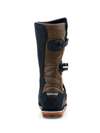 Alpinestars Tech-T Boots, Men's Trials Motorcycle Boots, Brown and Black leather with accordion flex zones and gum sole.