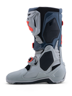 Alpinestars Tech 10 Enduro stövlar, gråa och röda endurostövlar för herr, CE-certifierade med TPU-skydd och spännen.