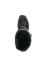 Alpinestars Tech 7 Enduro Drystar® Boots, top-down view looking into the interior lining and padded ankle collar, black and gray technical off-road footwear featuring secure buckle system