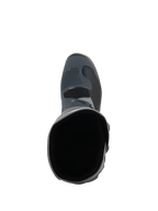 Alpinestars Tech 3 Boots, Motocross Boots, Dark Gray Light Gray and Black, Top-down view looking into the boot opening, featuring textured toe box and durable microfiber construction, designed for off-road performance