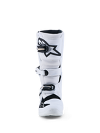 Alpinestars Ungdom Tech 7S stövlar, vita och svarta motocrossstövlar för juniorer med TPU-skenbensskydd och spännsystem.