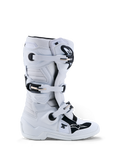 Alpinestars Ungdom Tech 7S stövlar, motocross-stövlar för barn, vita och svarta med robusta TPU-skydd.
