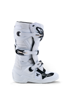 Alpinestars Ungdom Tech 7S stövlar, motocross-stövlar för barn, vita och svarta med robusta TPU-skydd.