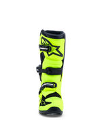 Alpinestars Ungdom Tech 7S stövlar, motocross-stövlar i gul fluo och svart, CE-certifierade med TPU-skydd för terrängkörning.