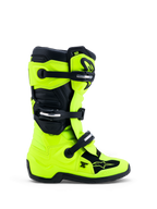 Alpinestars Ungdom Tech 7S motocrossstövlar, gul fluo och svart, CE-certifierade TPU-skydd och spännen.