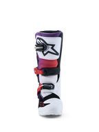 Alpinestars Youth Tech 7S Boots, Motocross Racing, Youth, White and Purple, TPU protection with a secure buckle system.