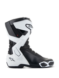 Alpinestars Stella SMX-6 V3 Drystar® Boots, Women's Motorcycle Boots, White and Black, side view featuring waterproof Drystar® technology, TPU shin and ankle protection, mesh flexibility zones, and ergonomic sport riding design