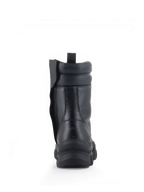 Alpinestars Ava Women's Boots, black leather urban motorcycle boots with a chunky elevated sole and side zipper.