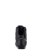 Alpinestars Faster-3 Rideknit® skor, motorcykelskor, svart, grå och klarröd, vy bakifrån som visar TPR-hälkappa och vadderad krage, smidig konstruktion i mikrofiber och textil