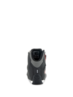 Alpinestars Sektor Shoes, Motorcycle Riding Shoes, Black and Bright Red, rear view showing grey heel panels and reflective strip, sleek lightweight microfiber construction for road riding