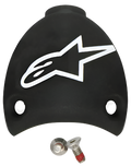 Alpinestars SMX Plus utbytbar hälkåpa, reservdel för motorcykelstövlar, svart och vit, med vit Astars-logotyp och två monteringsskruvar, hållbar plastkonstruktion för underhåll av stövlar