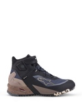 Alpinestars CR-X GORE-TEX skor, vattentäta motorcykelskor i svart, mörkgrått och beige, med Gore-Tex-membran, TPF-skydd och snörning med hög skaft