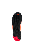 Alpinestars CR-X Dam Drystar® motorcykelskor, vy av yttersulan, svart med Diva Pink-häl, rejält mönster med asymmetriskt dobbsystem, flexspår i framfoten och TPF-logotyp