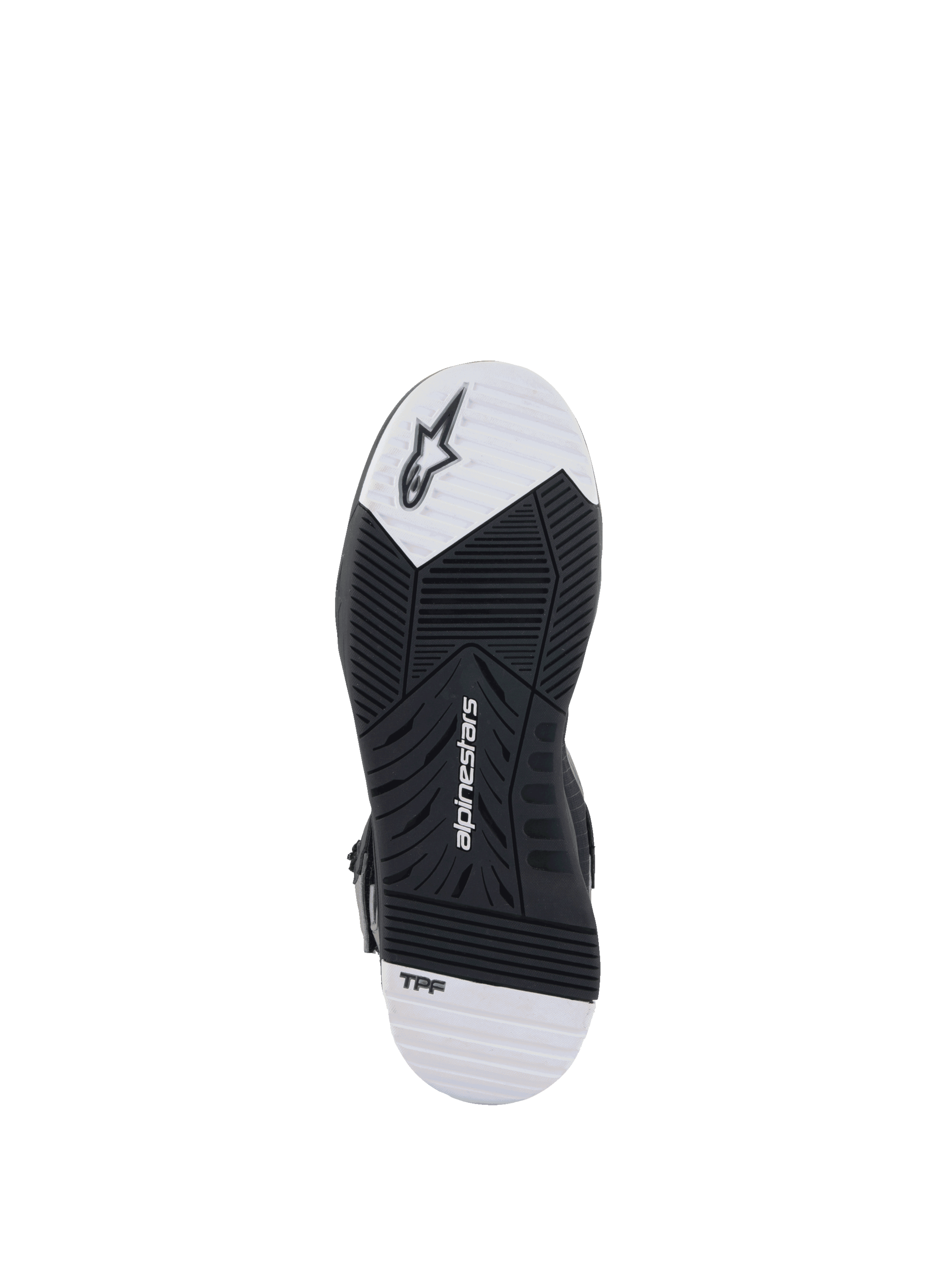 Alpinestars Speedflight Street motorcykelstövlar, sula i dubbeldensitetsgummi med TPF-teknik, svart och vit