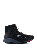 Alpinestars Speedforce XR motorcykelstövlar, urbana mc-skor för herr, svart och grå med röda detaljer, skyddande ankelstöd och löparskoinspirerad silhuett.