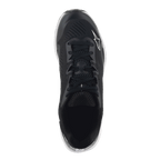 Alpinestars Meta Road V2 Shoes, sportskor, svarta och vita, vy uppifrån som visar ventilerande ovandel i syntetisk mesh, svarta skosnören och vit Astars-logotyp, designad för komfort hela dagen och som arbetskläder för racingteam.