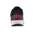 Alpinestars Meta Road V2 Shoes, Sportswear Shoes, Red Black and White, rear view showing heel detail with white Astars logo on a red stripe, horizontal red accents, black mesh upper and white midsole